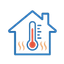 icon representing a warmer home in winter